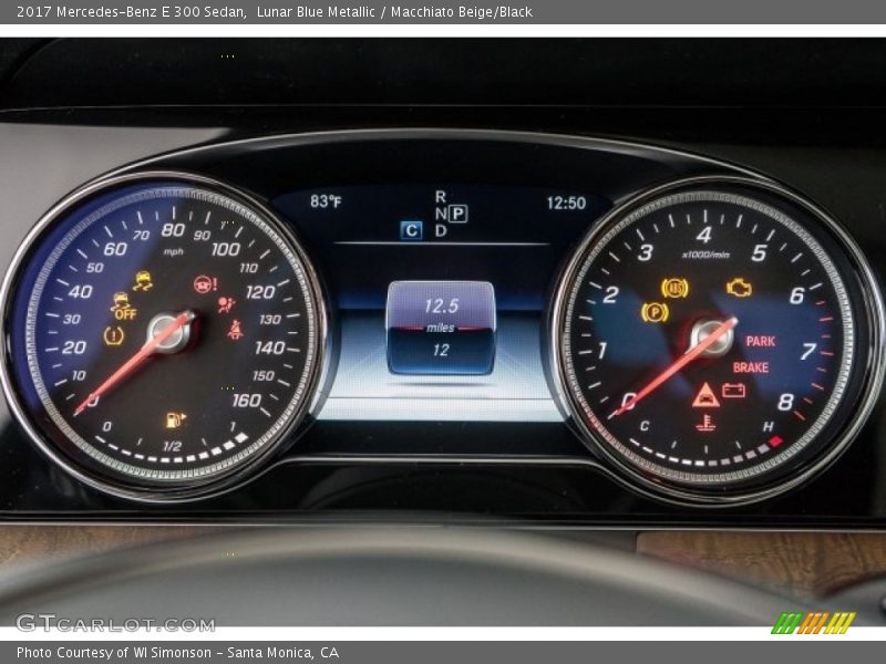 Lunar Blue Metallic / Macchiato Beige/Black 2017 Mercedes-Benz E 300 Sedan