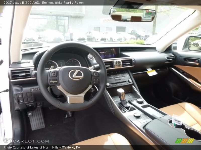 Eminent White Pearl / Flaxen 2017 Lexus IS 300 AWD