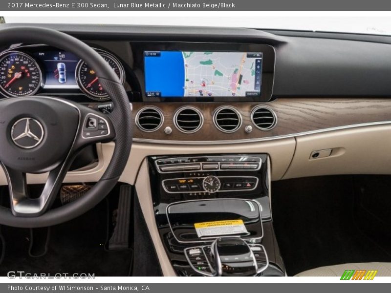 Lunar Blue Metallic / Macchiato Beige/Black 2017 Mercedes-Benz E 300 Sedan