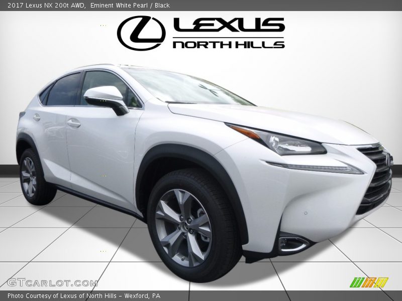 Eminent White Pearl / Black 2017 Lexus NX 200t AWD