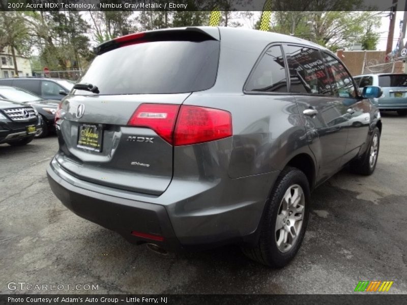 Nimbus Gray Metallic / Ebony 2007 Acura MDX Technology