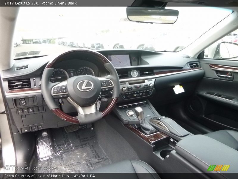 Atomic Silver / Black 2017 Lexus ES 350