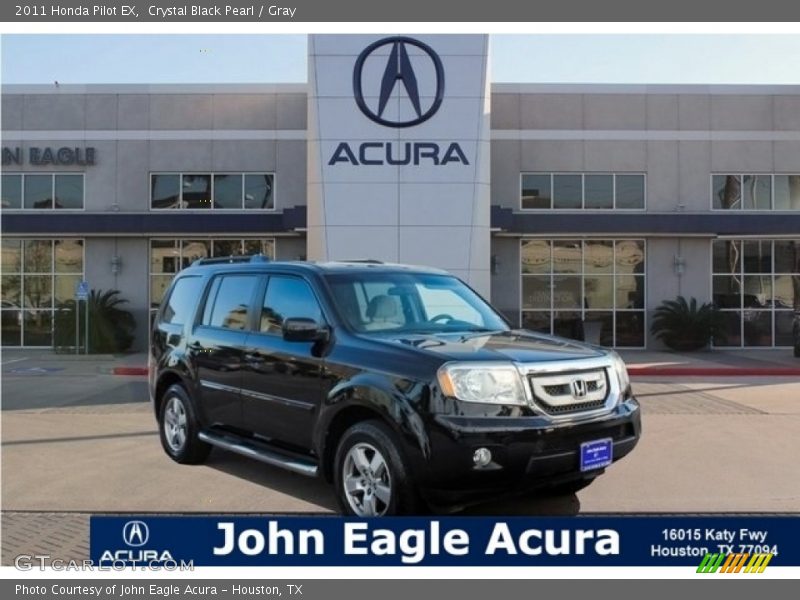 Crystal Black Pearl / Gray 2011 Honda Pilot EX