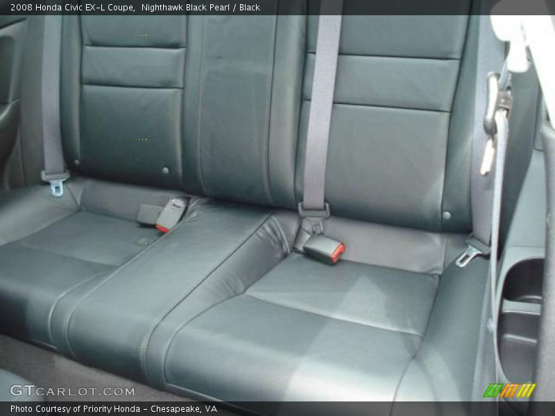 Nighthawk Black Pearl / Black 2008 Honda Civic EX-L Coupe