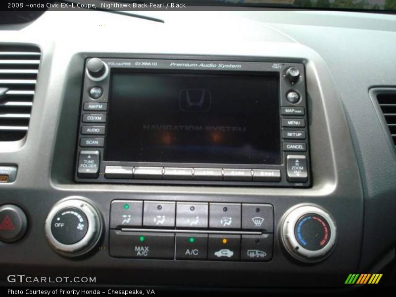 Nighthawk Black Pearl / Black 2008 Honda Civic EX-L Coupe