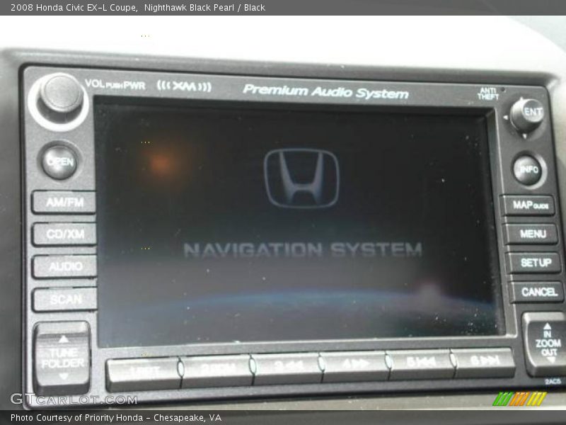 Nighthawk Black Pearl / Black 2008 Honda Civic EX-L Coupe