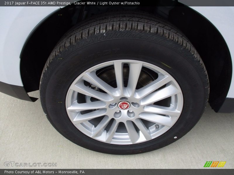 Glacier White / Light Oyster w/Pistachio 2017 Jaguar F-PACE 35t AWD Prestige