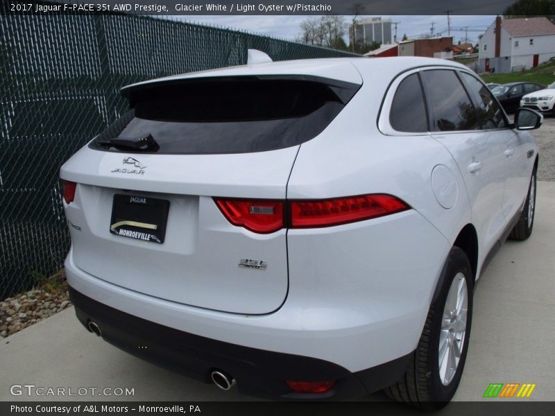 Glacier White / Light Oyster w/Pistachio 2017 Jaguar F-PACE 35t AWD Prestige