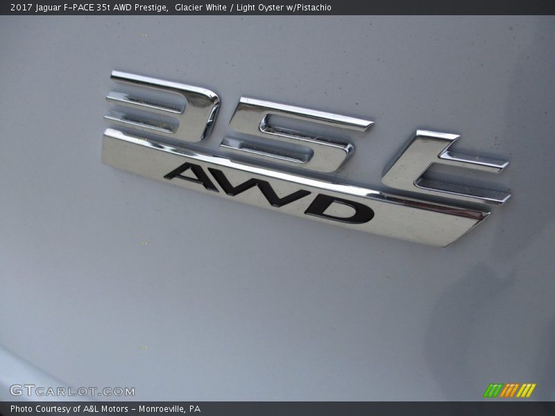 Glacier White / Light Oyster w/Pistachio 2017 Jaguar F-PACE 35t AWD Prestige