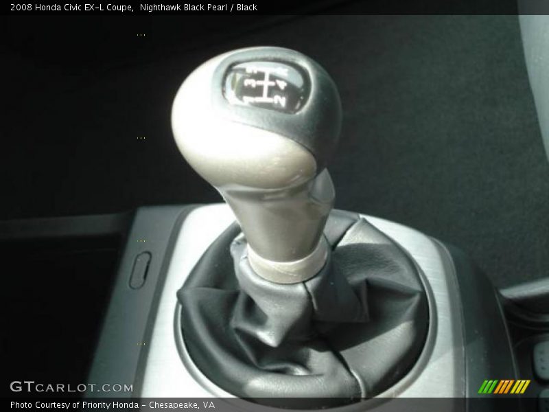 Nighthawk Black Pearl / Black 2008 Honda Civic EX-L Coupe