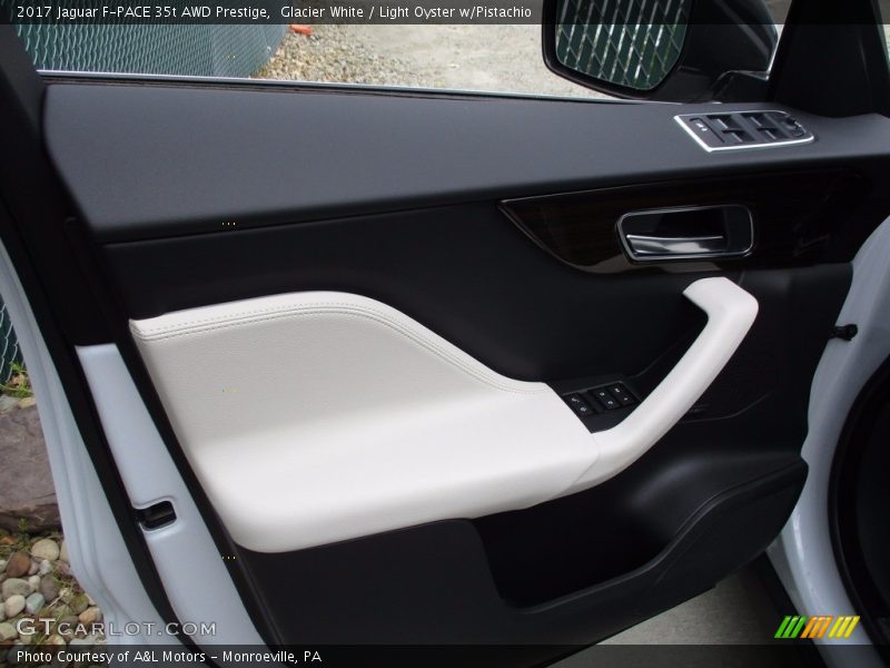 Glacier White / Light Oyster w/Pistachio 2017 Jaguar F-PACE 35t AWD Prestige