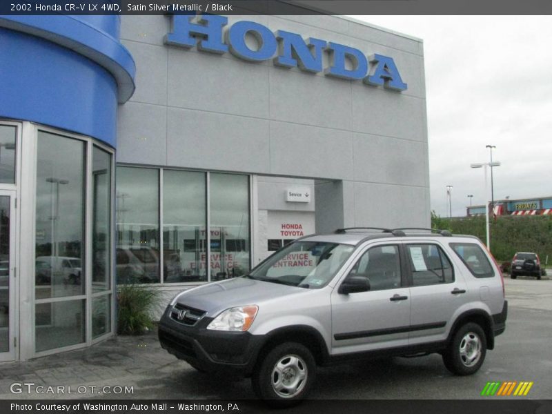 Satin Silver Metallic / Black 2002 Honda CR-V LX 4WD