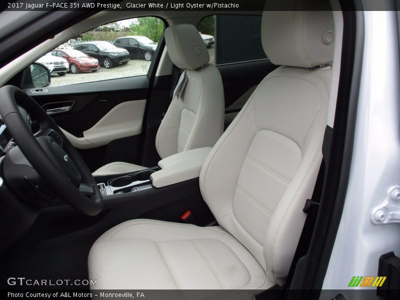 Glacier White / Light Oyster w/Pistachio 2017 Jaguar F-PACE 35t AWD Prestige