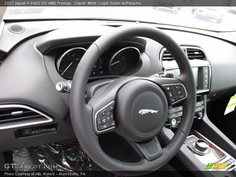 Glacier White / Light Oyster w/Pistachio 2017 Jaguar F-PACE 35t AWD Prestige