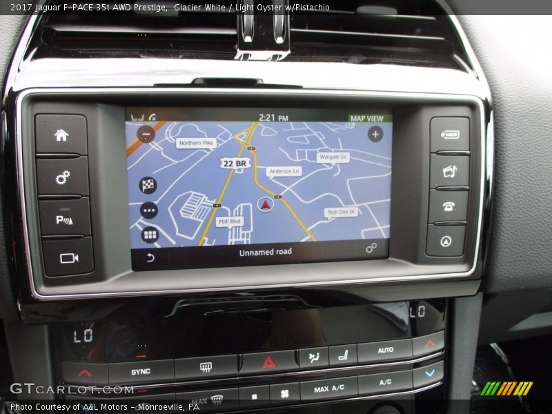 Glacier White / Light Oyster w/Pistachio 2017 Jaguar F-PACE 35t AWD Prestige