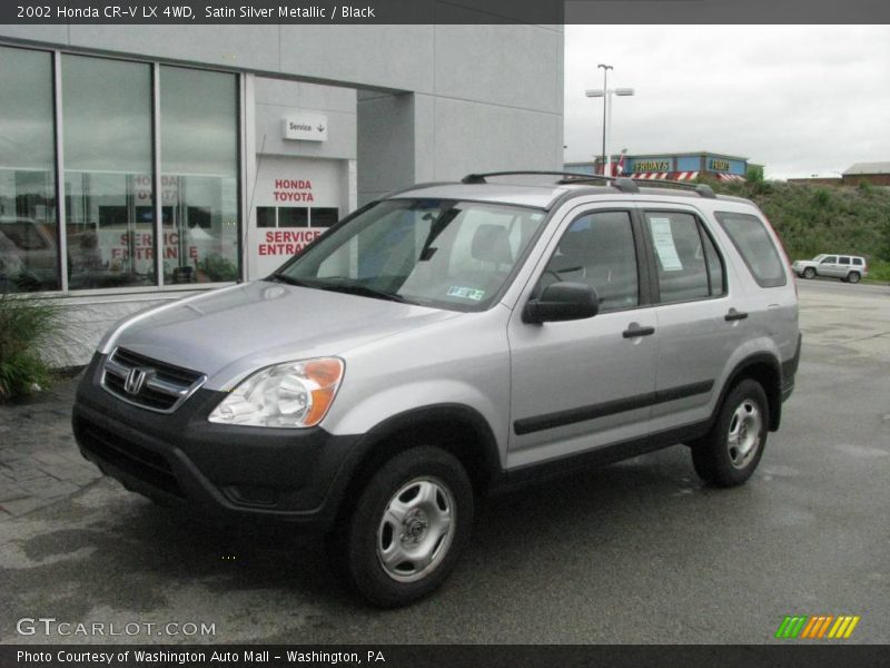 Satin Silver Metallic / Black 2002 Honda CR-V LX 4WD