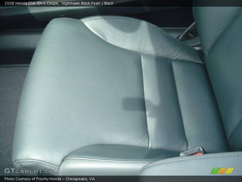 Nighthawk Black Pearl / Black 2008 Honda Civic EX-L Coupe