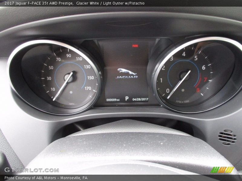 Glacier White / Light Oyster w/Pistachio 2017 Jaguar F-PACE 35t AWD Prestige