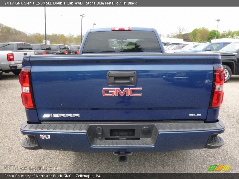 Stone Blue Metallic / Jet Black 2017 GMC Sierra 1500 SLE Double Cab 4WD