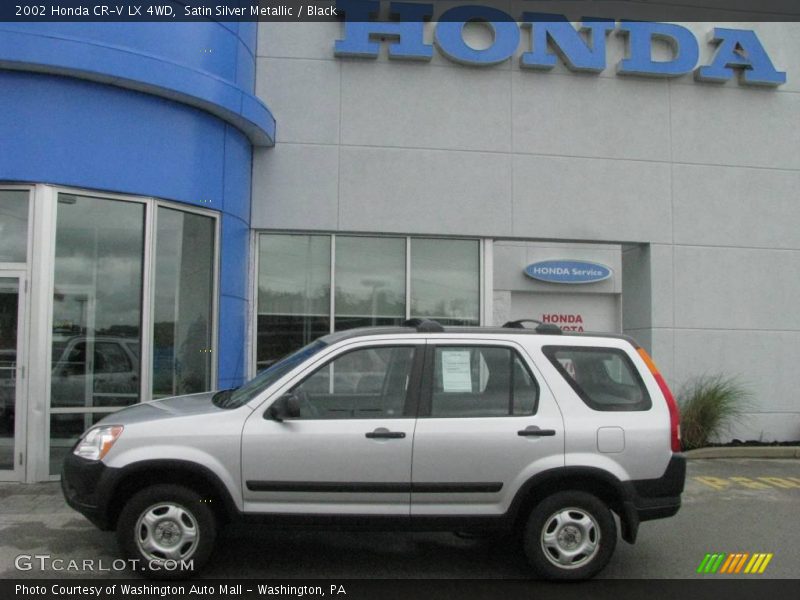 Satin Silver Metallic / Black 2002 Honda CR-V LX 4WD