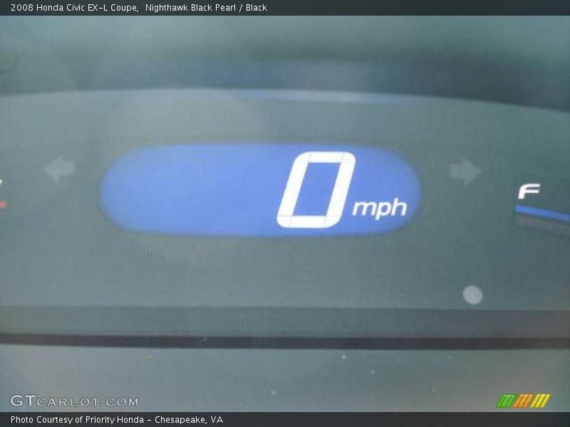 Nighthawk Black Pearl / Black 2008 Honda Civic EX-L Coupe