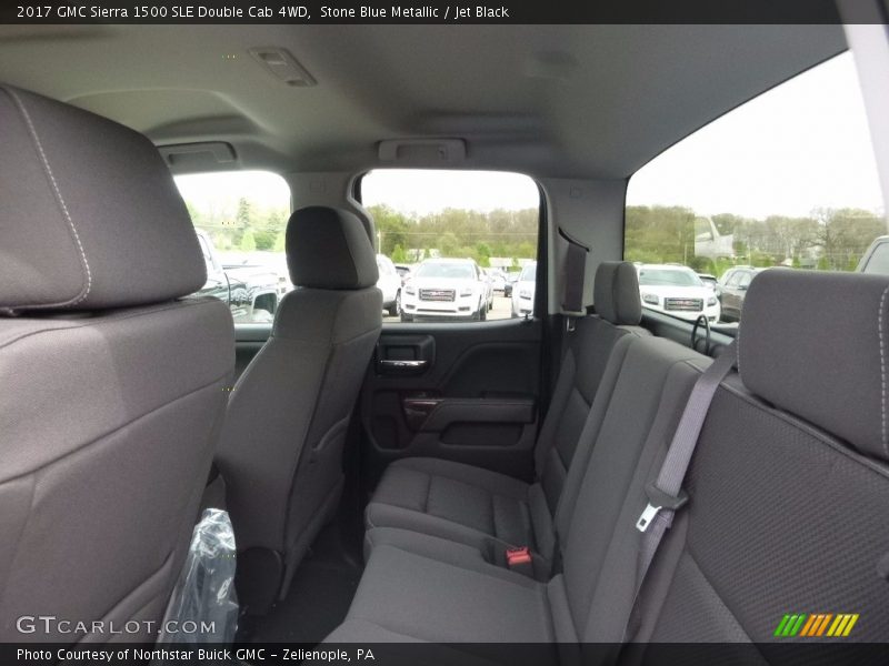 Stone Blue Metallic / Jet Black 2017 GMC Sierra 1500 SLE Double Cab 4WD