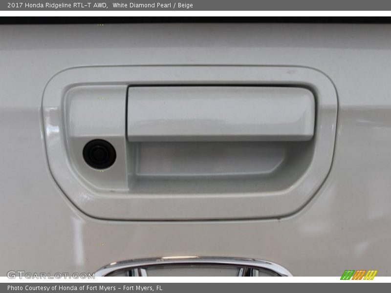 White Diamond Pearl / Beige 2017 Honda Ridgeline RTL-T AWD