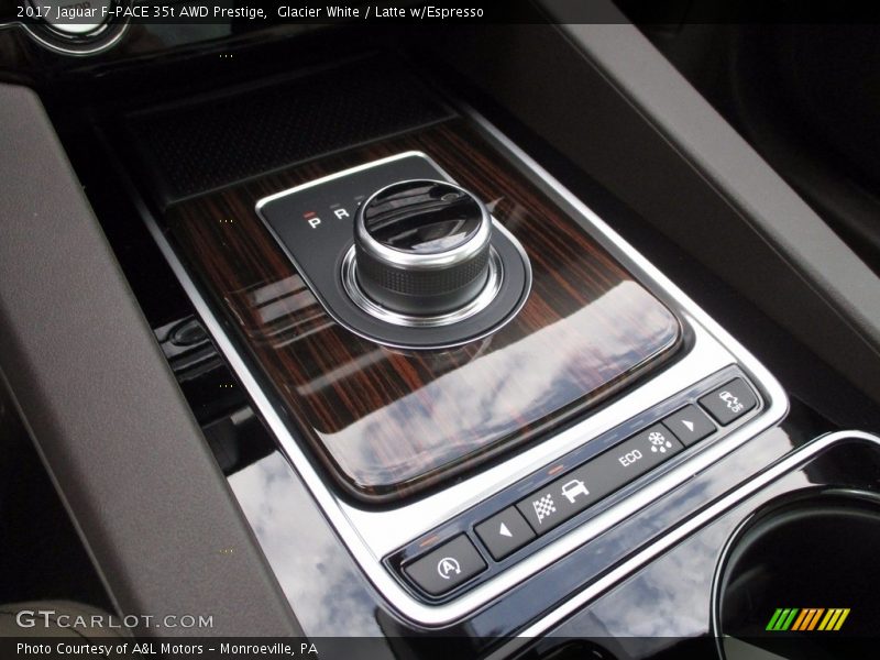 Glacier White / Latte w/Espresso 2017 Jaguar F-PACE 35t AWD Prestige