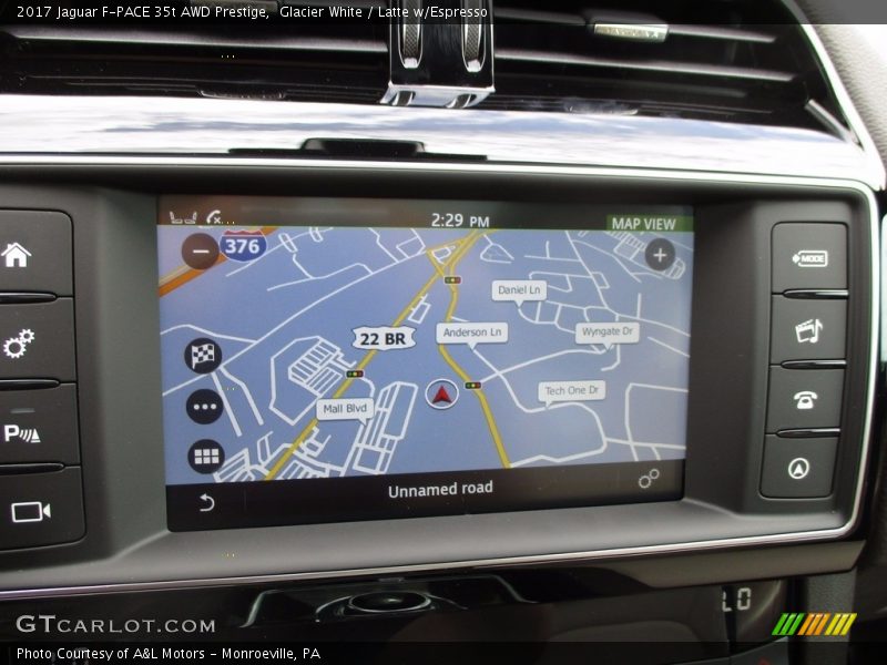 Glacier White / Latte w/Espresso 2017 Jaguar F-PACE 35t AWD Prestige