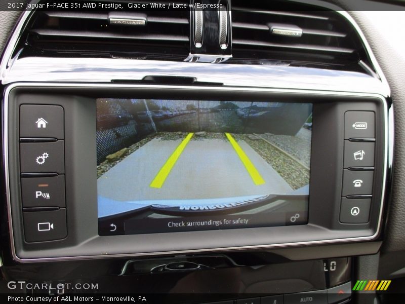 Glacier White / Latte w/Espresso 2017 Jaguar F-PACE 35t AWD Prestige
