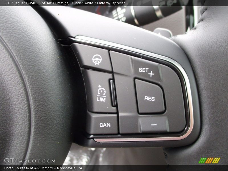 Glacier White / Latte w/Espresso 2017 Jaguar F-PACE 35t AWD Prestige