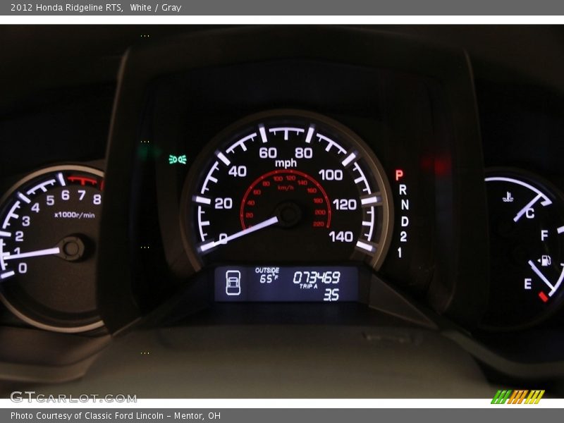 White / Gray 2012 Honda Ridgeline RTS