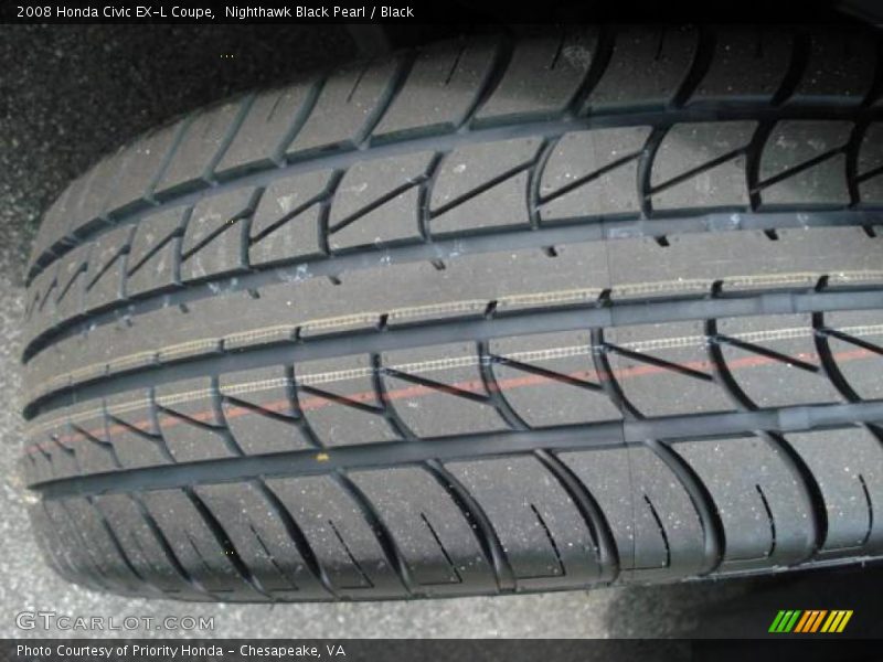 Nighthawk Black Pearl / Black 2008 Honda Civic EX-L Coupe