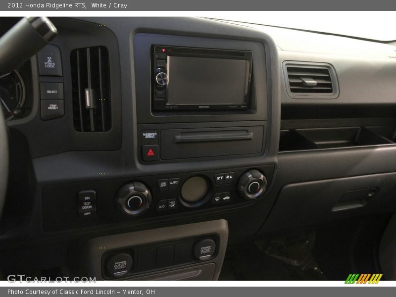 White / Gray 2012 Honda Ridgeline RTS