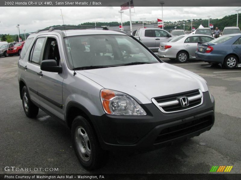 Satin Silver Metallic / Black 2002 Honda CR-V LX 4WD