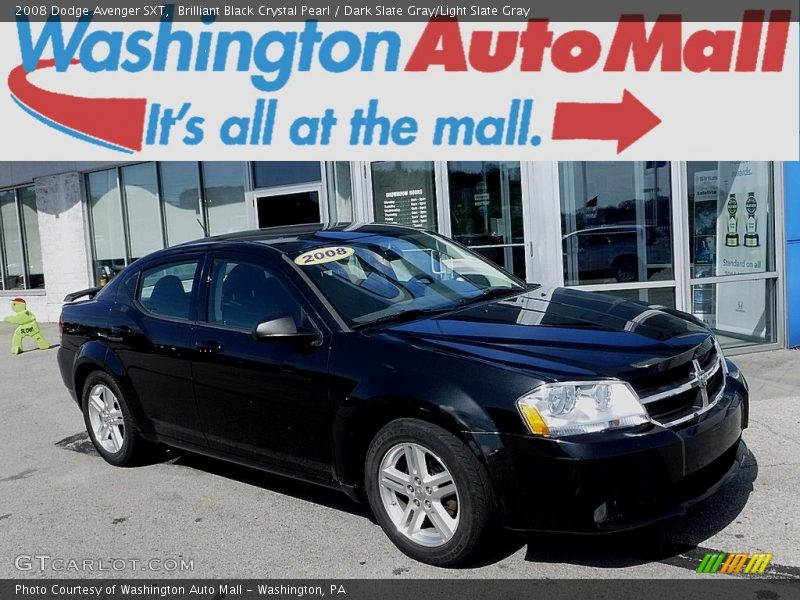 Brilliant Black Crystal Pearl / Dark Slate Gray/Light Slate Gray 2008 Dodge Avenger SXT