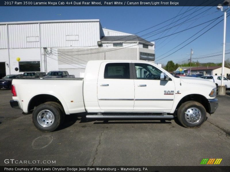  2017 3500 Laramie Mega Cab 4x4 Dual Rear Wheel Pearl White