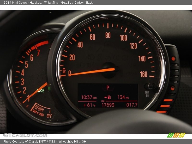 White Silver Metallic / Carbon Black 2014 Mini Cooper Hardtop