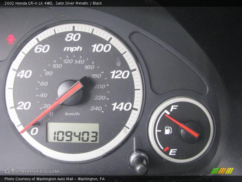 Satin Silver Metallic / Black 2002 Honda CR-V LX 4WD