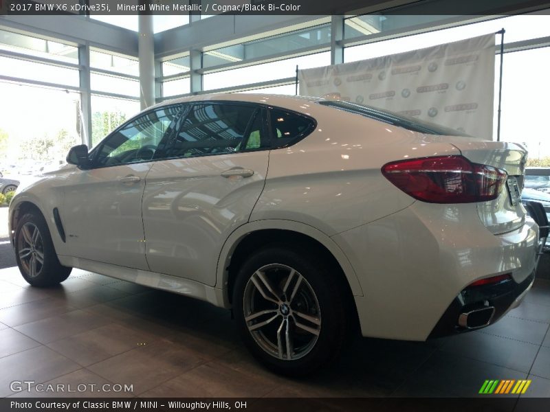 Mineral White Metallic / Cognac/Black Bi-Color 2017 BMW X6 xDrive35i