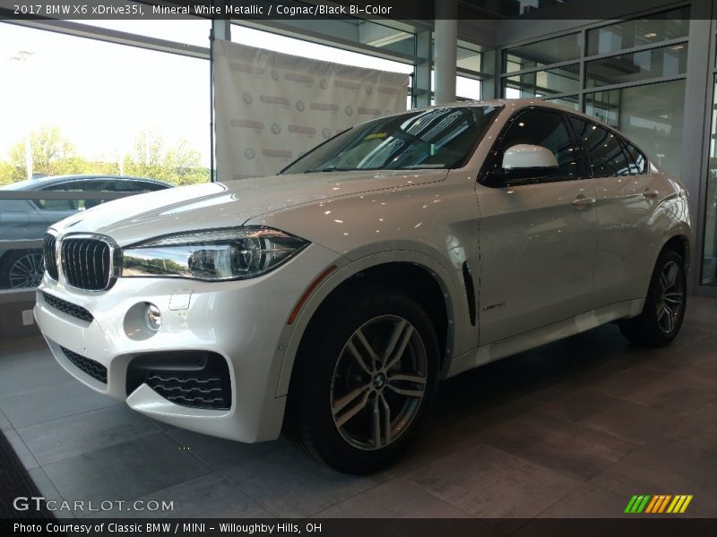 Mineral White Metallic / Cognac/Black Bi-Color 2017 BMW X6 xDrive35i