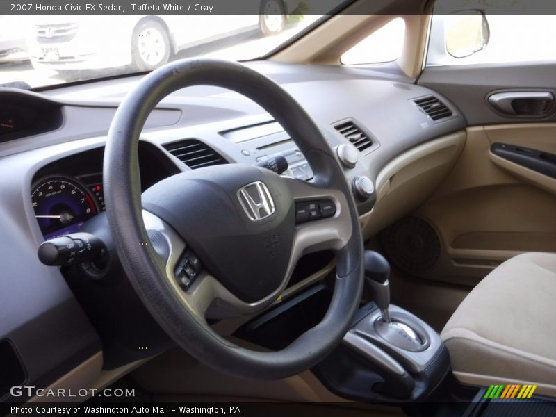 Taffeta White / Gray 2007 Honda Civic EX Sedan