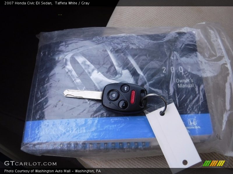Taffeta White / Gray 2007 Honda Civic EX Sedan
