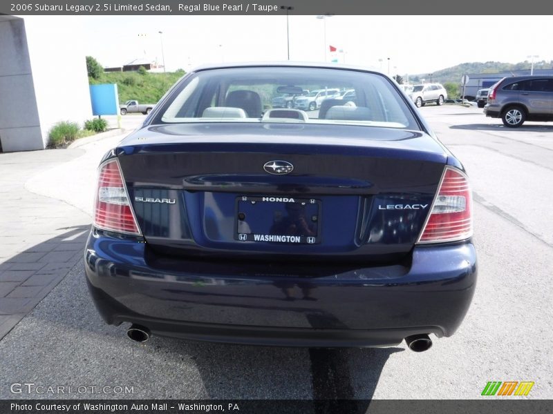 Regal Blue Pearl / Taupe 2006 Subaru Legacy 2.5i Limited Sedan