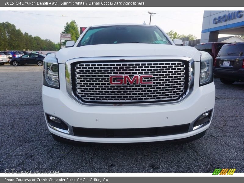 Summit White / Denali Cocoa/Dark Atmosphere 2015 GMC Yukon Denali 4WD