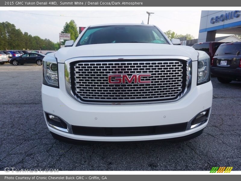 Summit White / Denali Cocoa/Dark Atmosphere 2015 GMC Yukon Denali 4WD