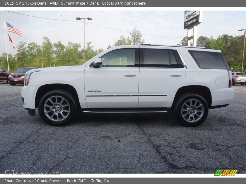 Summit White / Denali Cocoa/Dark Atmosphere 2015 GMC Yukon Denali 4WD