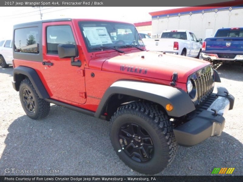 Firecracker Red / Black 2017 Jeep Wrangler Sport 4x4
