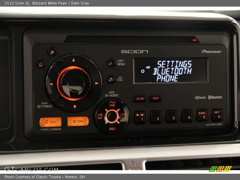 Blizzard White Pearl / Dark Gray 2012 Scion iQ