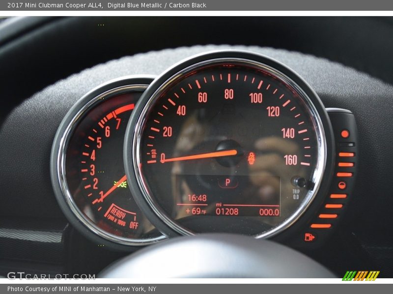 Digital Blue Metallic / Carbon Black 2017 Mini Clubman Cooper ALL4